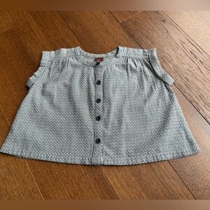 New 100% cotton Tea top for a baby girl. Size 6-12m.